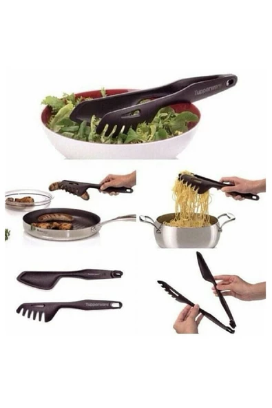 Modern Peri Mutfak Gereçleri Seti Çırpıcı Maşa Kaşık Kepçe Spatula - 5