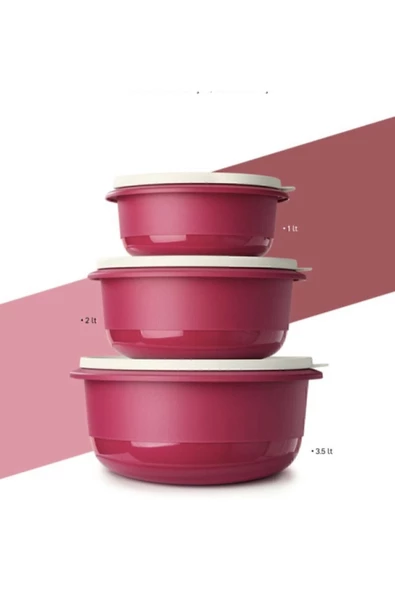 Fuşya Miksim Serisi Hazırlama Servis Seti 1lt 2lt 3.5lt Esc - Resim 3