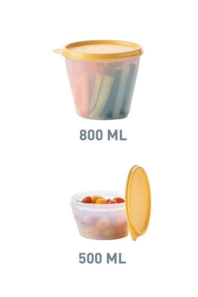 2'li saklama kabı 800 ve 500 ml, Klasik kaplar - 2