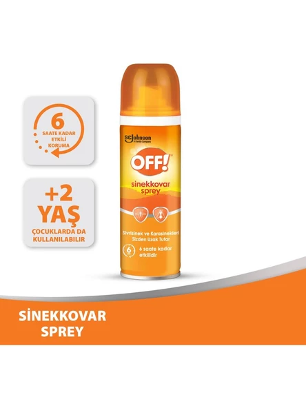 Off Sivrisineklere ve Karasineklere Karşı 6 Saat Etkili Sinekkovar Sprey 100 ml