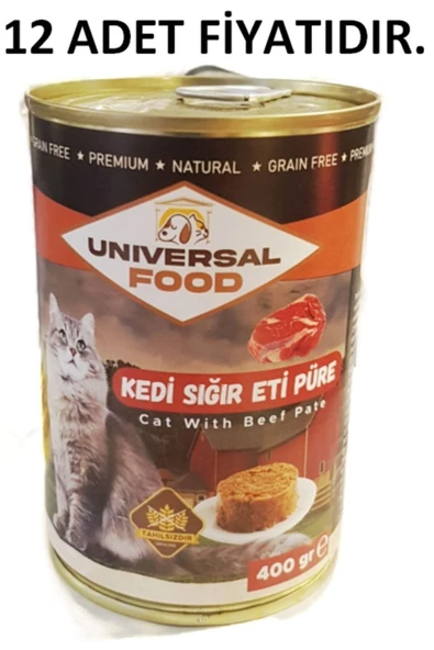 Unıversal Food Kedi Sığır Etli Pate