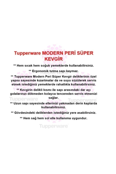 Modern Peri Büyük Kevgir Sarı Süzgeçli Kepçe - 3