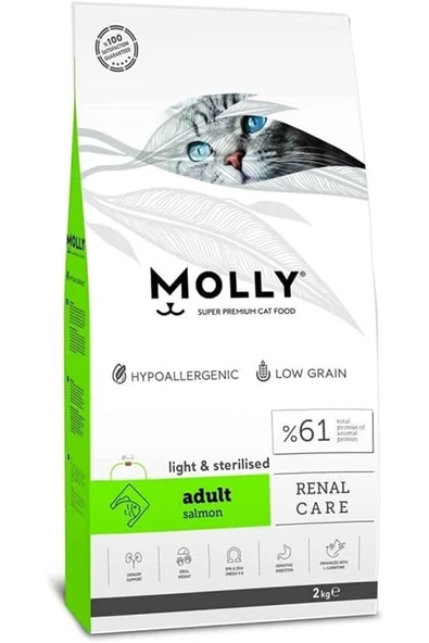 Molly Sterilised Somonlu Kısırlaştırılmış Kedi Maması 2 Kg