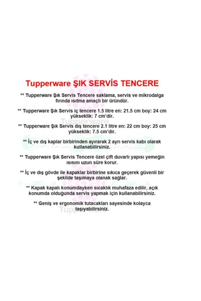 Şık Servis 1.5 l Mikrodalga Fırın Isıtma Tenceresi Hsgl - Resim 2