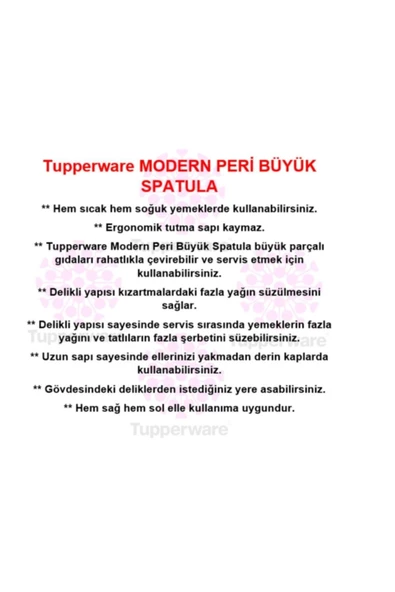 Modern Peri Büyük Spatula Kırmızı Hsgl - Resim 4