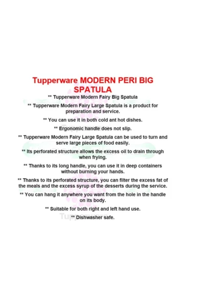 Modern Peri Büyük Spatula Kırmızı Hsgl - Resim 6