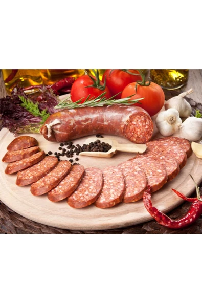 Dana Sucuk Acılı 1 Kangal 450-500 Gr, Etin Ehli Yağmur Kasap’tan Doğal Besi %100 Dana Kasap Sucuk - 3