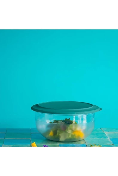 Kristalin Serisi Şeffaf Gövdeli Yemek Sunma Ve Saklama Kabı 3.5 Lt Yeşil - 2