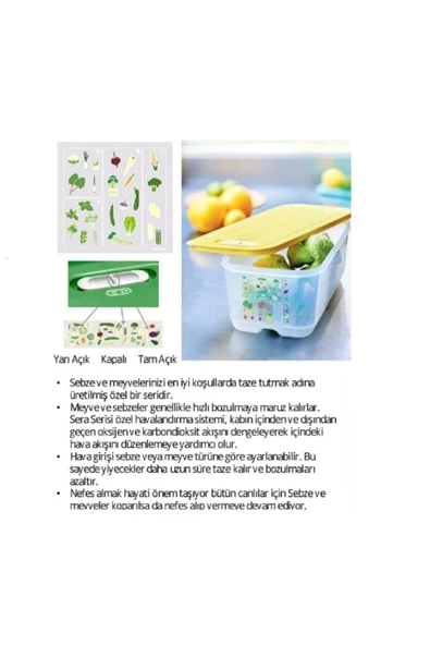 Sera Serisi Sebze Meyve Saklama Kabı 9.9 Lt - 5