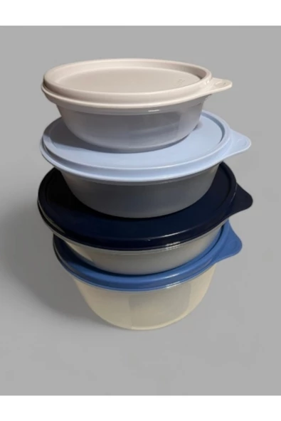 Tupperware Şeffaf Saklama Kabı Seti - 4 Farklı Boy (300ml - 630ml - 850ml - 1.9L)