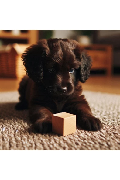 Mdizmir Petshop Köpek Oyuncak 1 Adet Ahşap Küp Dogal Kaliteli Oyuncak - 2