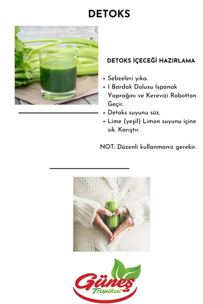 Detoks Paketi Sap Kereviz (2 ADET) Lıme Lımon (2 Adet ) Ispanak (1 PKT) - 5