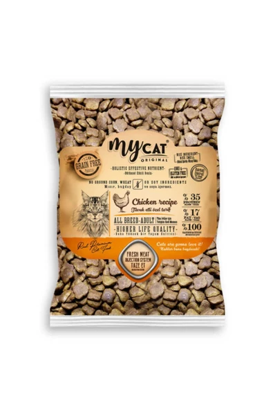 Mycat Tavuk Etli 1 kg Tüm Irklar Için Kedi Maması