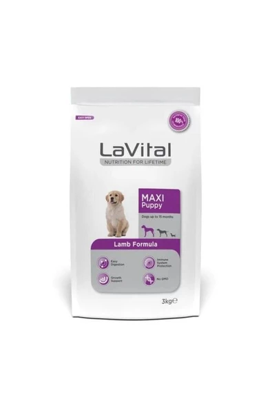 Lavital Maxi Puppy Lamb Kuzu Etli Yavru Köpek Maması 3 Kg