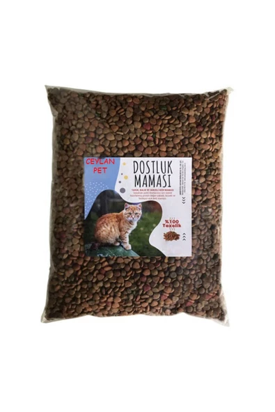 Pet Sokak Hayvanları Dostluk Kedi Maması Tavuklu - 1 Kg - Renkli Tanecikli ürün görseli 1