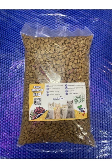 2kg Sığır Etli ve Narlı Düşük Tahıllı Kısır - Yetişkin Kedi Maması (Made in İTALY) (1kg+1kg) - 2