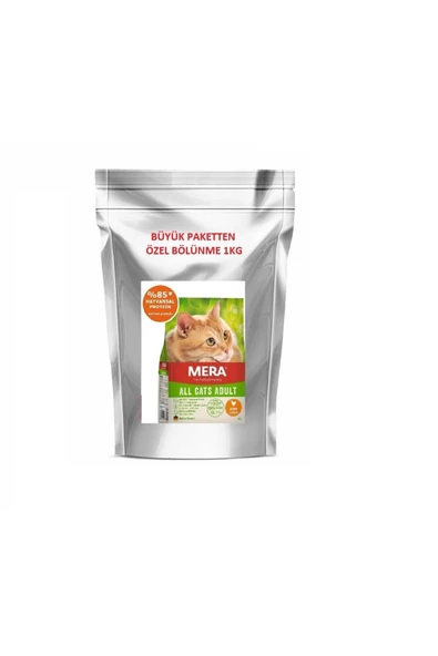 Mera All Cats Tahılsız Tavuklu Kedi Maması Özel Paket 1 Kg ürün görseli 1