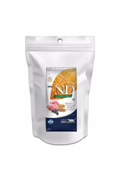 NDDüşük Tahıllı Kuzulu Yabanmersinli Yetişkin Kedi maması 1 kg ürün görseli 1