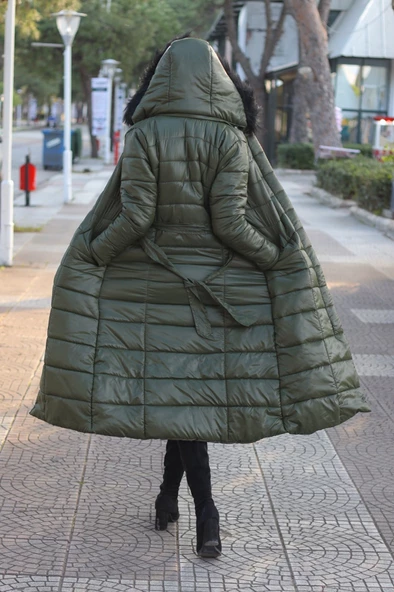 Günlük Kışlık Tam Boy Şişme Kadın Mont - 3