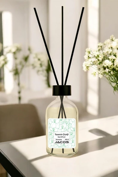 Yasemin Çiçeği Kokulu Bambu Çubuklu Yasemin Kokulu Çubuklu Oda Kokusu 100ml Reed Diffuser