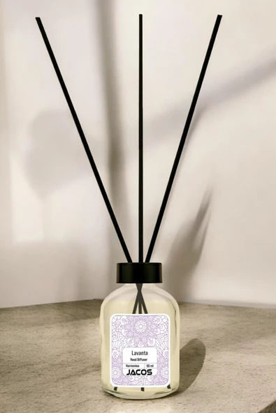 Lavanta Kokulu Bambu Çubuklu Lavanta Çubuklu Oda Kokusu 50ml Reed Diffuser - 3