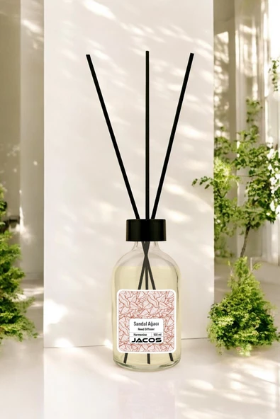 Sandal Ağacı Kokulu Bambu Çubuklu Sandal Ağacı Kokulu Çubuklu Oda Kokusu 100ml Reed Diffuser - 3