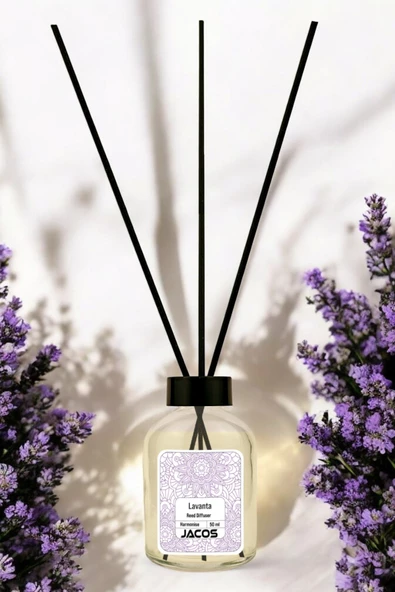 Lavanta Kokulu Bambu Çubuklu Lavanta Çubuklu Oda Kokusu 50ml Reed Diffuser