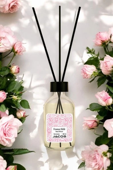Fransız Gülü Kokulu Bambu Çubuklu Fransız Gülü Kokulu Çubuklu Oda Kokusu 100ml Reed Diffuser