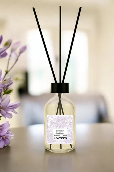Lavanta Kokulu Bambu Çubuklu Lavanta Çubuklu Oda Kokusu 100ml Reed Diffuser - 2