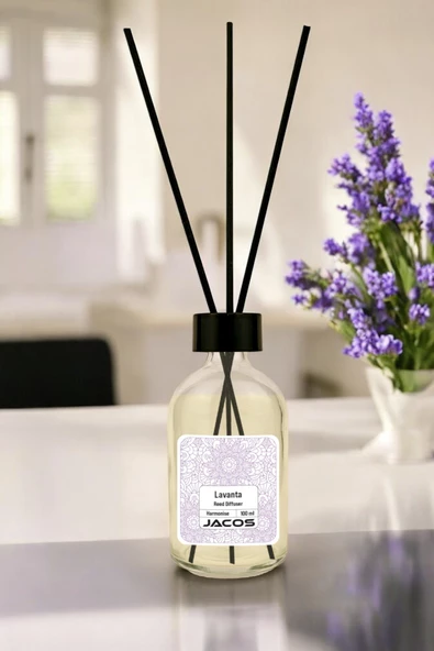 Lavanta Kokulu Bambu Çubuklu Lavanta Çubuklu Oda Kokusu 100ml Reed Diffuser