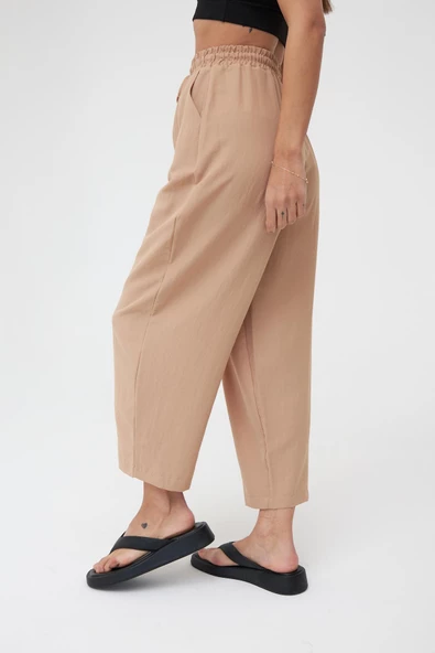 Camel Cepli Ayrobin Şalvar Pantolon - 7