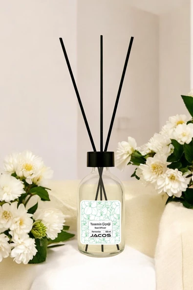 Yasemin Çiçeği Kokulu Bambu Çubuklu Yasemin Kokulu Çubuklu Oda Kokusu 100ml Reed Diffuser - 2