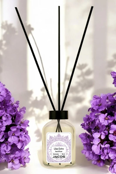 Leylak Kokulu Bambu Çubuklu Leylak Kokulu Çubuklu Oda Kokusu 50ml Reed Diffuser