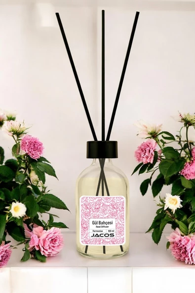 Gül Bakçesi Kokulu Bambu Çubuklu Gül Bahçesi Kokulu Çubuklu Oda Kokusu 100ml Reed Diffuser - 3
