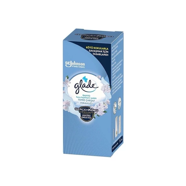 Glade Banyo Hava Tazeleyici 10 ml Yedek Temiz Çarşaf Ferahlığı