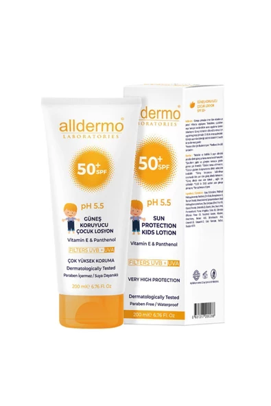 ALLDERMO Spf50 Çocuk Güneş Losyonu 200 ml