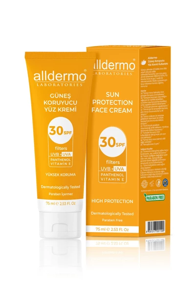 ALLDERMO Spf 30 Yüz Kremi 75 ml Tüp