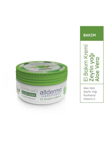 ALLDERMO El Bakım Kremı Aloe Vera Zeytınyagı 150 Ml