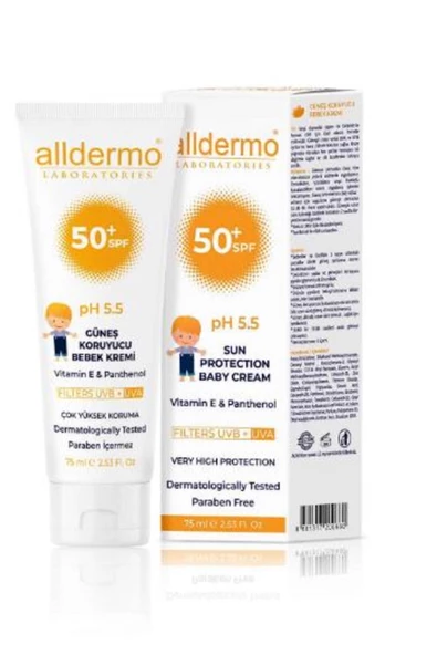 ALLDERMO Spf50 Çocuk Güneş Kremi 75 ml