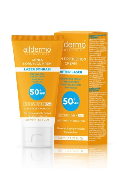 ALLDERMO Lazer Epilasyon Sonrası Güneş Koruyucu Krem Spf 50 50 ml