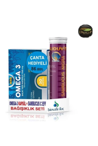 MRB Omega-3 Kapsül + Sambucus C Eff Bağışıklık Seti