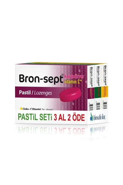 BRON-SEPT Pastil Aile Set (3 Al 2 Öde) Karamürver Menthol Bal Limon