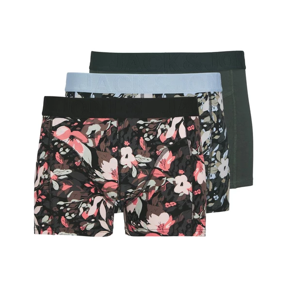 Jack & Jones 12263722 Jacjonah Flower Trunks 3 Pack Sn Renkli