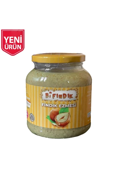 Bi Fındık Doğal Parçacıklı Fındık Ezmesi Atıştırmalık Kahvaltılık Sürülebilir 350g %80 Fındık %20 Şeker