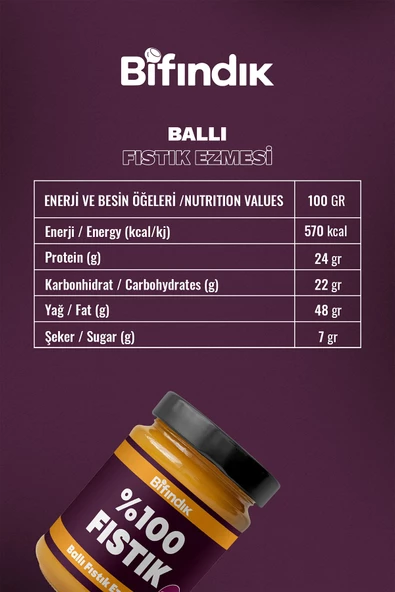 Bi Fındık Ballı Fıstık Ezmesi Katkısız Taze Çekim Doğal Sürülebilir Kahvaltılık %80 Fıstık Ezmesi 1 Kilogram - 3