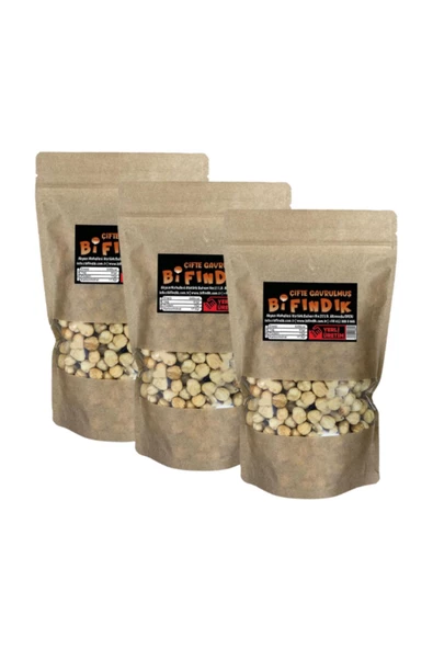 Bi Fındık Çifte Kavrulmuş Iç Fındık Iri Taneli Iri Boy Çıtır Iç Fındık %100 Taze Lezzetli 150gr × 3 - 5