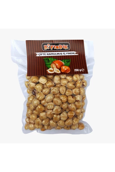 Bi Fındık Çifte Kavrulmuş Iç Fındık Iri Taneli Iri Boy Çıtır Vakumlu Paket %100 Taze Lezzetli Yeni Mahsul 250g