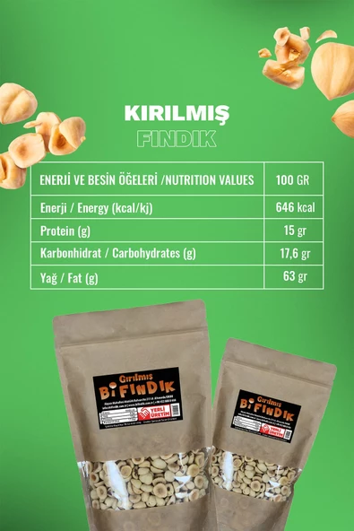 Bi Fındık KIRIK İÇ FINDIK KAVRULMUŞ 1.KALİTE TAZE SÜSLEME İÇİN DOYPACK 250GR KIRIK İÇ FINDIK - 3