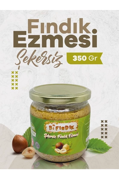 Bi Fındık Doğal Şekersiz Fındık Ezmesi Katkısız Atıştırmalık Kahvaltılık Sürülebilir %100 Fındıklı 350gr - 6