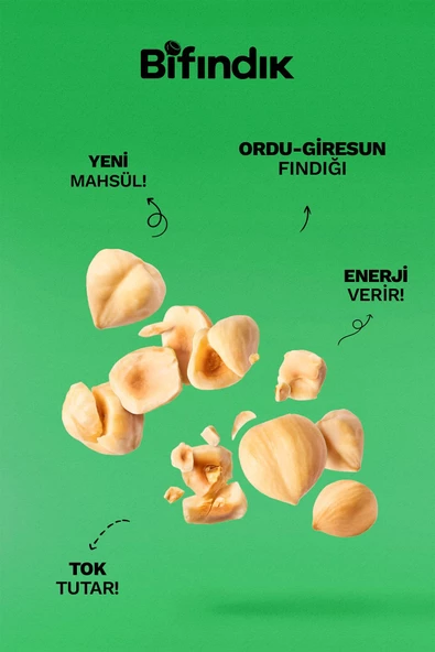 Bi Fındık 1. KALİTE NATUREL İÇ FINDIK KAVRULMUŞ KIRILMIŞ İRİ BOY DOĞAL TAZE YENİ SEZON FINDIK 1 KG - 2